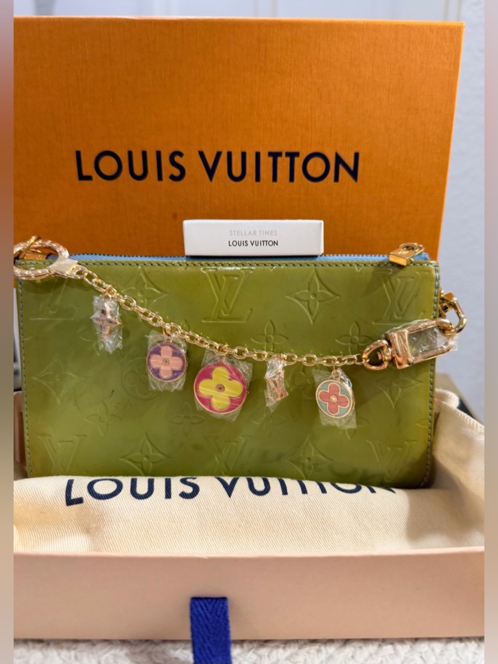 LV Gloss Lexington Pochette Bag, Novelty Charm, Stellar Times EDP, Dusty & Box✨